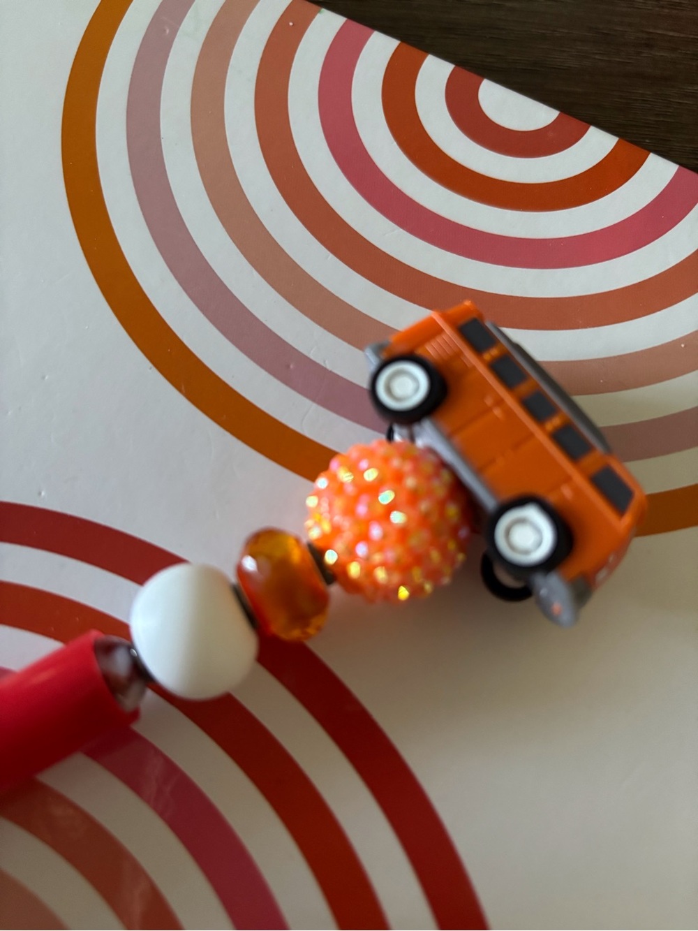 Large Trucks: Vintage Bus Handmade Beaded Pen